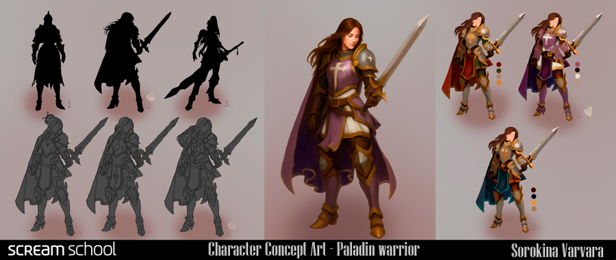 Варвара Сорокина (2 курс), дисциплина «Концепт-арт персонажа»
